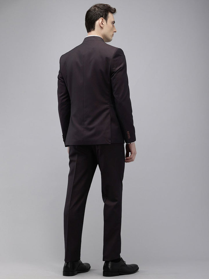 Park Avenue Self Design Textured Single Breasted Super Slim Fit 2 Piece Party Suits