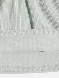 Happy Faces Girls Striped Ruffled Fit & Flare Pure Cotton Dress