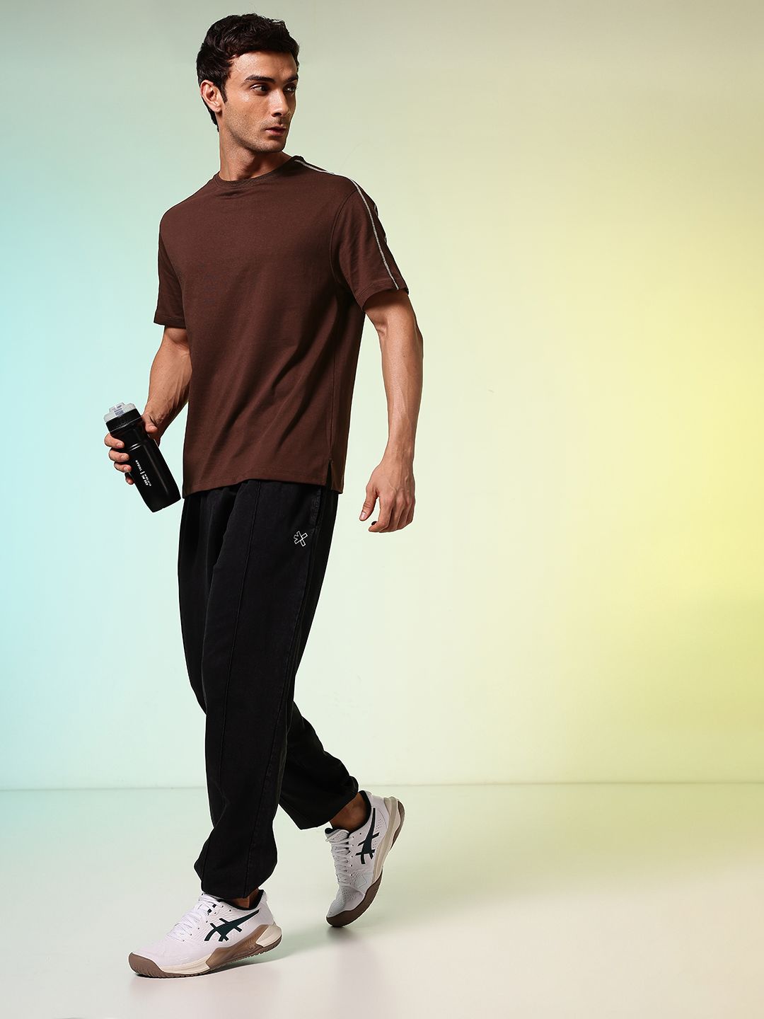 HRX by Hrithik Roshan Printed Drop-Shoulder Sleeves Relaxed Fit Training T-shirt