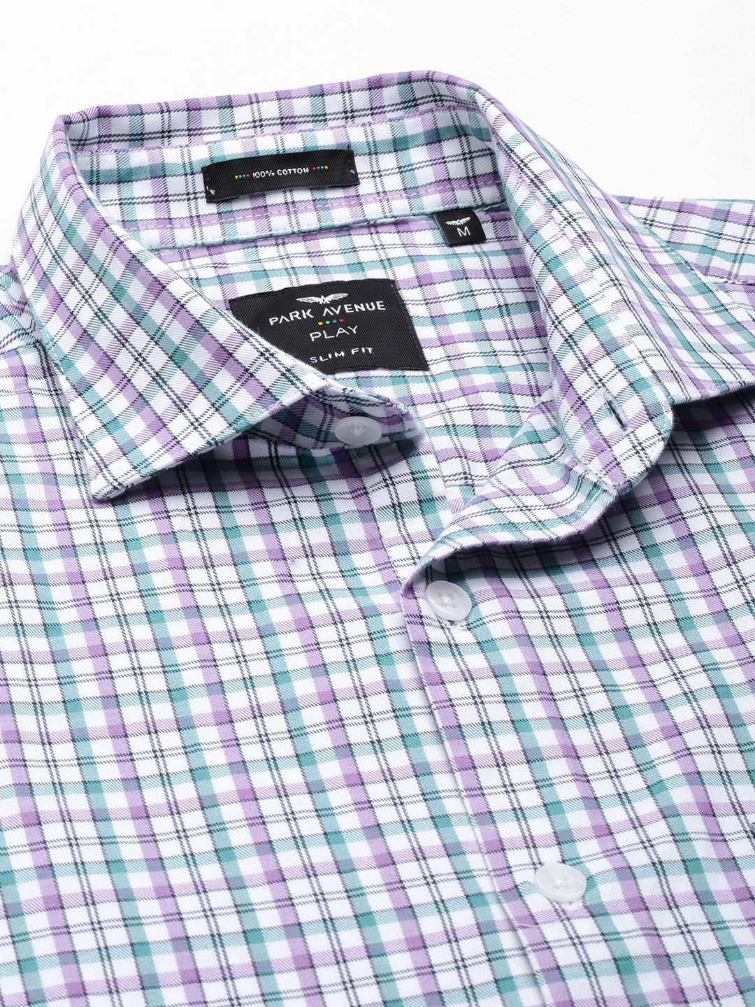 Park Avenue Slim Fit Pure Cotton Checked Casual Shirt
