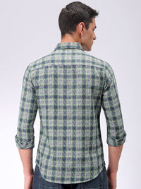 The Indian Garage Co Men Slim Fit Checked Casual Shirt
