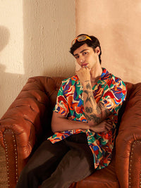 DENNISON Smart Block Printed Casual Shirt