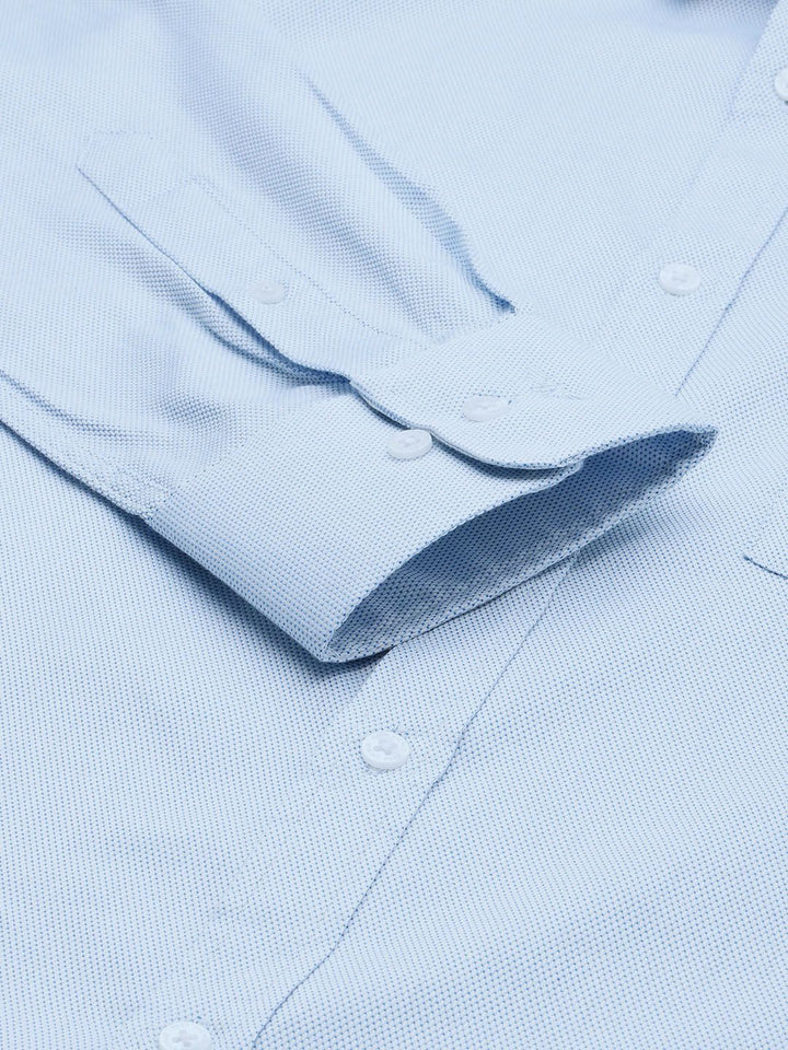 Park Avenue Pure Cotton Self Design Textured Slim Fit Formal Shirt