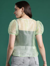 DressBerry Sheer Organza Top