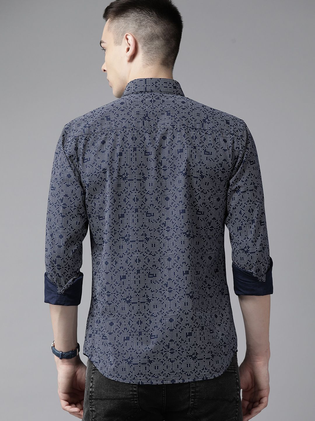 Park Avenue Men Slim Fit Pure Cotton Printed Casual Shirt