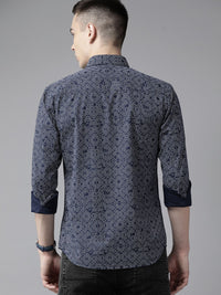 Park Avenue Men Slim Fit Pure Cotton Printed Casual Shirt