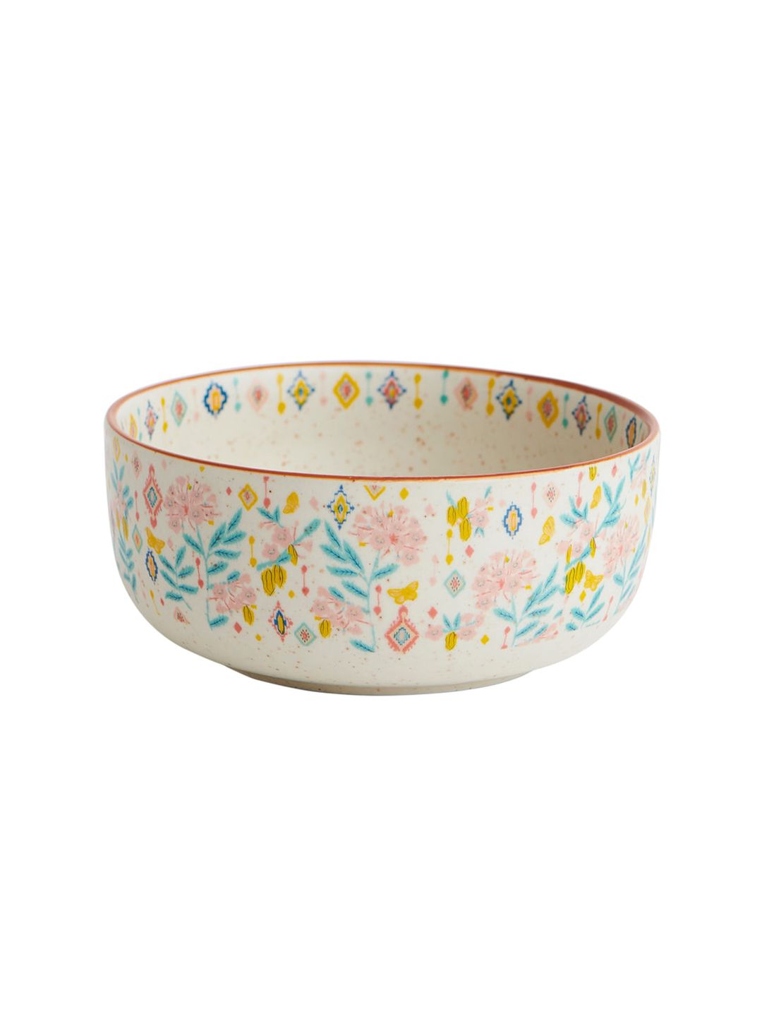 Chumbak White & Blue Floral Ceramic Serving Bowls