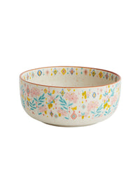 Chumbak White & Blue Floral Ceramic Serving Bowls