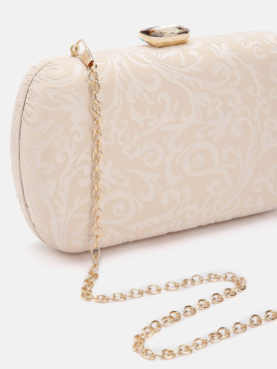 Lino Perros Women Floral Textured Party Box Clutch