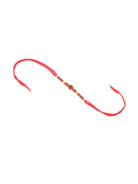NVR Set of 2 Multicolor Rudraksh & Beads Bhaiya Bhabhi Rakhi with Roli Chawal Chandan