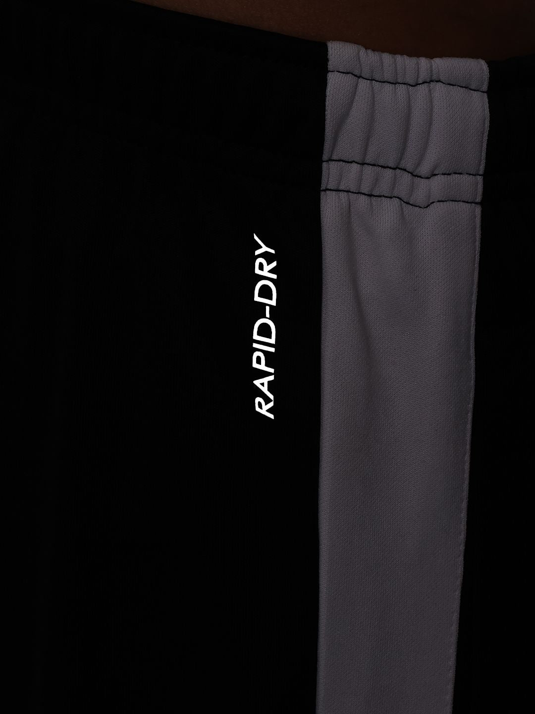 HRX by Hrithik Roshan Men Monochrome Typography Rapid-Dry Running Shorts