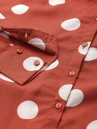 DressBerry Women Polka Dot Print Casual Shirt