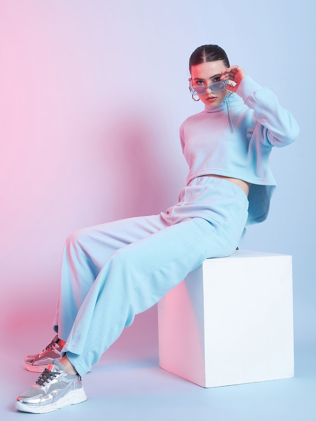 STREET 9 BASICS Women Relaxed Wide Leg Loose Fit Trousers