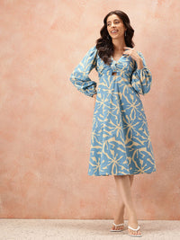 all about you Floral Print Pure Cotton A-Line Midi Dress