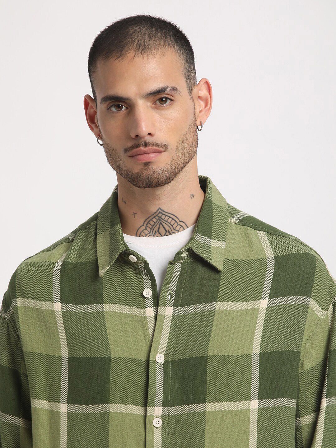 THE BEAR HOUSE Tartan Checked Flannel Casual Pure Cotton Shirt