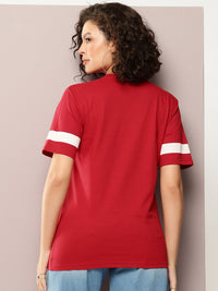 DILLINGER Women Oversized Printed Crew Neck Tshirt