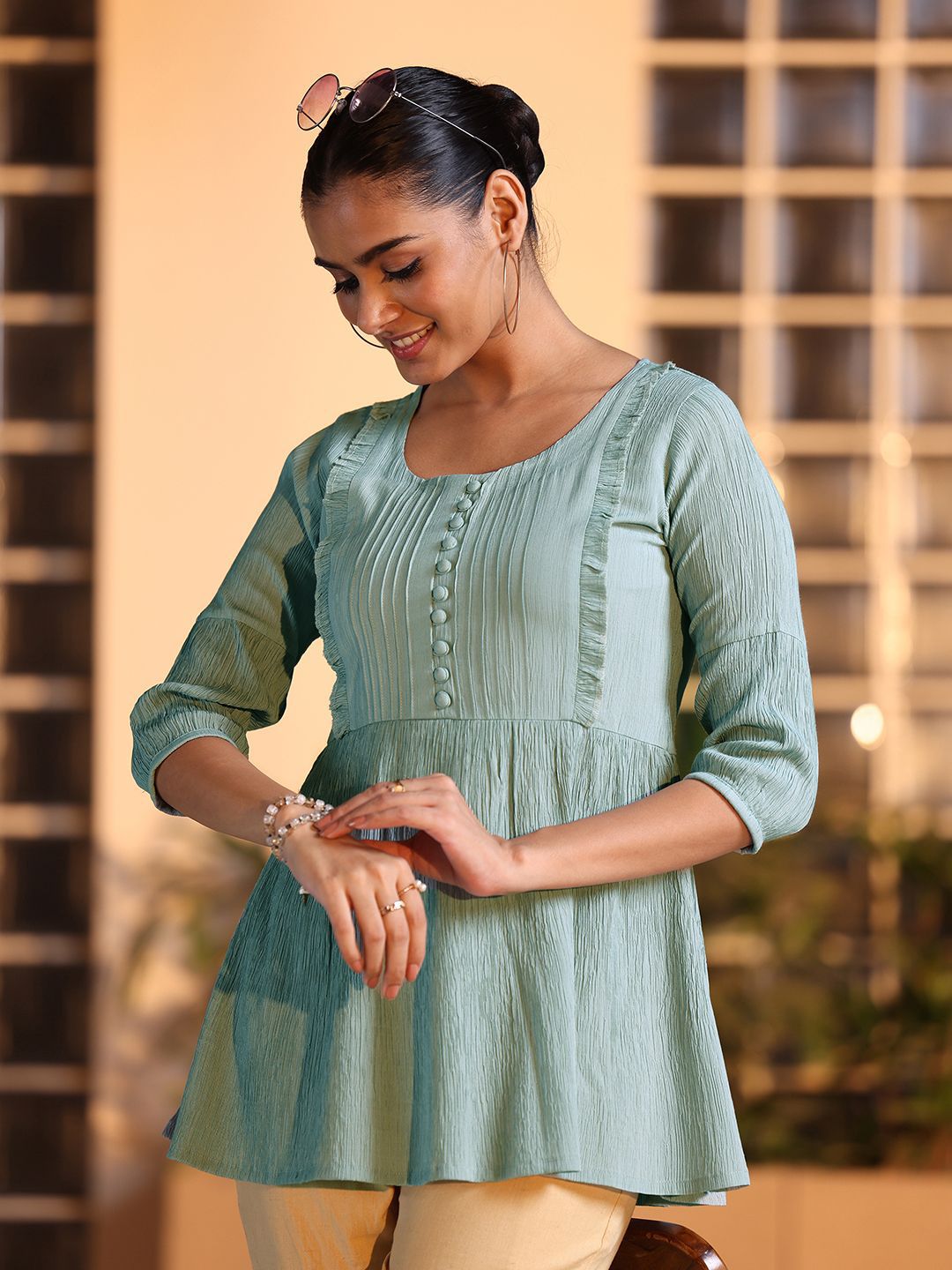 Libas Women Round Neck Cotton Tunic