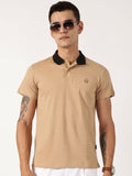 Thomas Scott Men Solid Polo Collar Cotton T-shirt