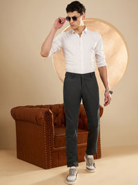 DENNISON Men Smart Tapered Fit Easy Wash 4-Way Lycra Trouser