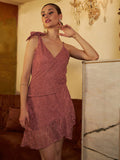 Athena Floral Lace A-Line Dress