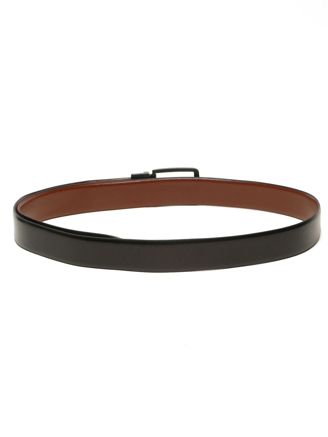Teakwood Leathers Men Textured Leather Reversible Formal Belt
