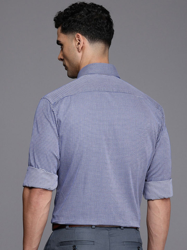 Raymond Self Design Slim Fit Opaque Pure Cotton Formal Shirt
