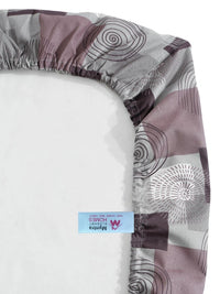 Myntra Elegant Homes Purple Geometric 400 TC Single Bedsheet with 1 Pillow Covers