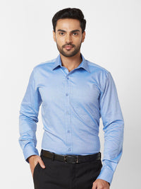 Raymond Contemporary Fit Self Design Cutaway Collar Cotton Formal Shirt