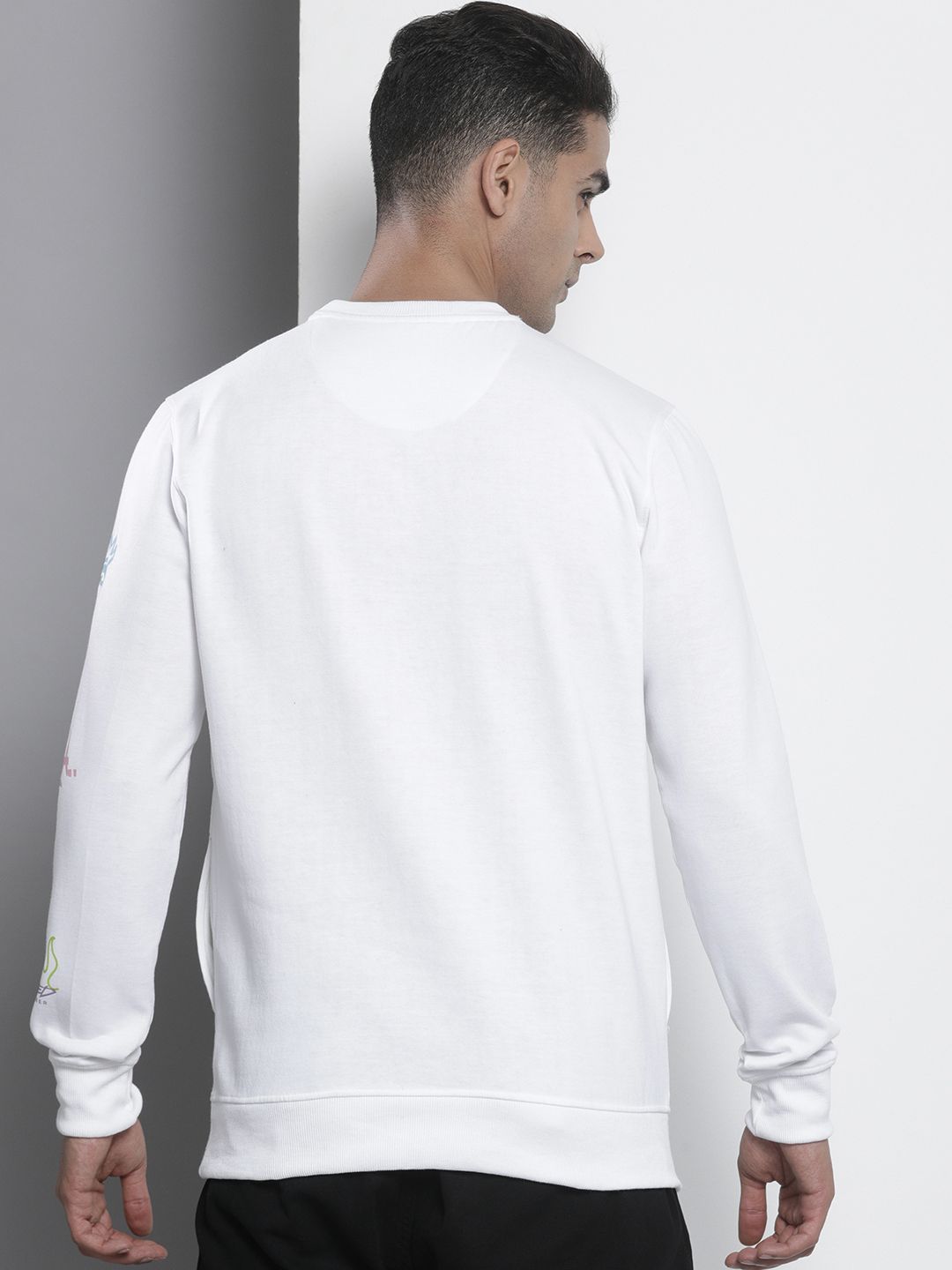 The Indian Garage Co Men White Printed Sweatshirt