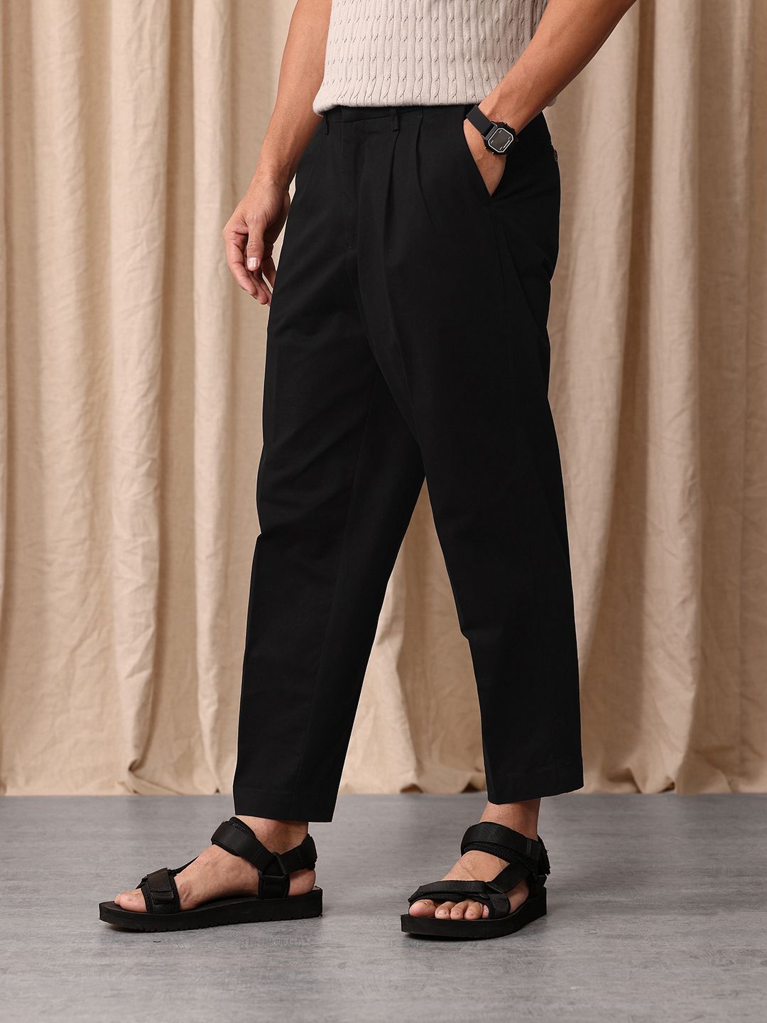 Mr Bowerbird Men Oversized Elephant Ankle Pleated Trousers