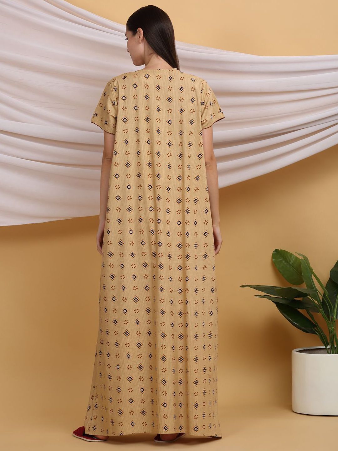 Sweet Dreams Printed Pure Cotton Maxi Nightdress