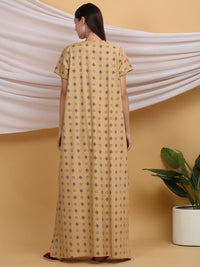Sweet Dreams Printed Pure Cotton Maxi Nightdress