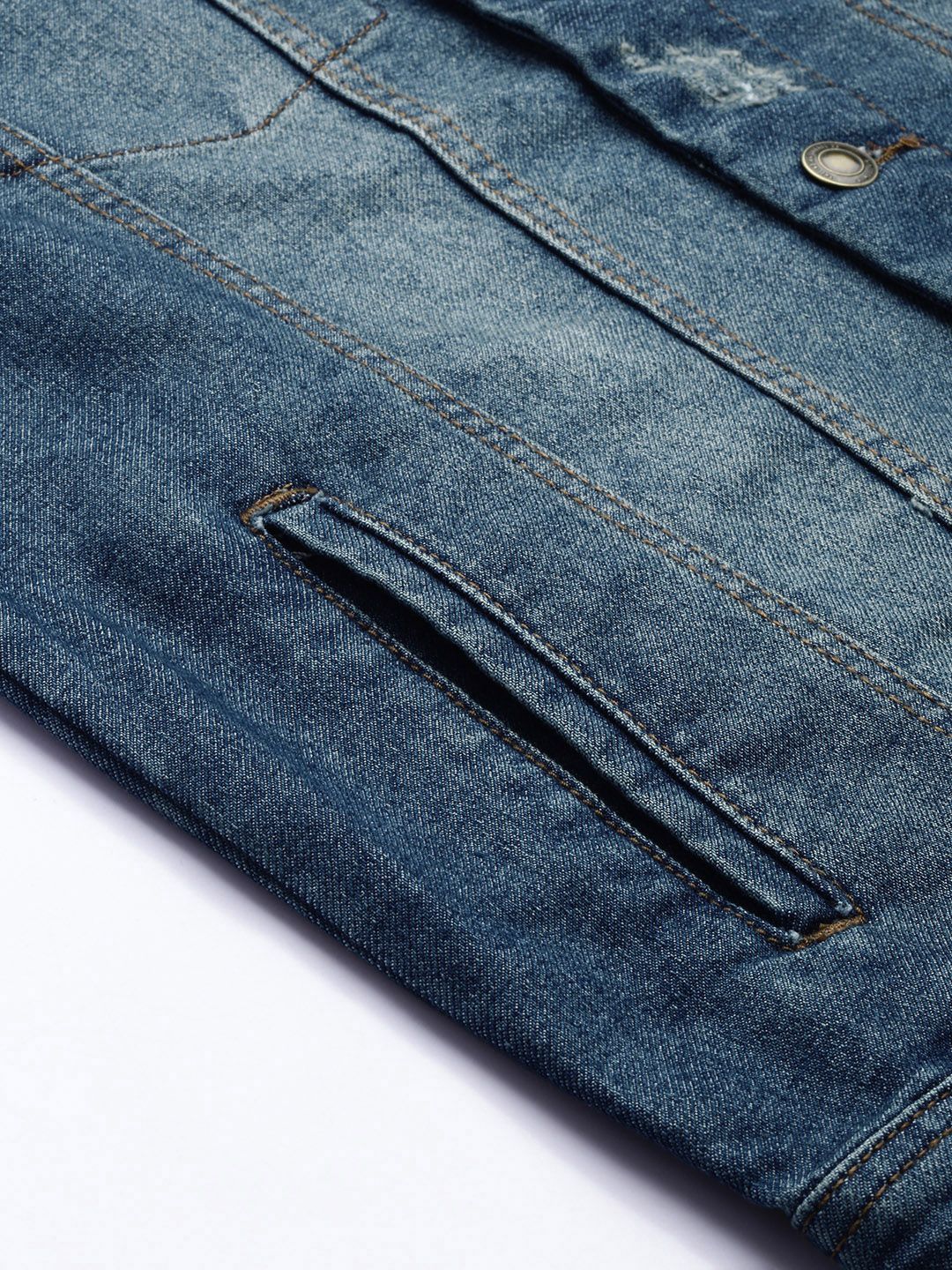 The Indian Garage Co Washed Slim Fit Trucker Jacket