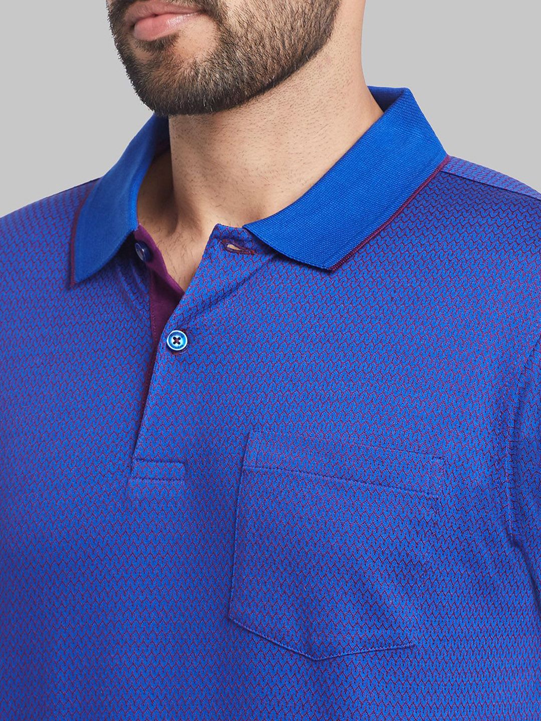Raymond Woven Design Pure Cotton Contemporary Fit Tshirt