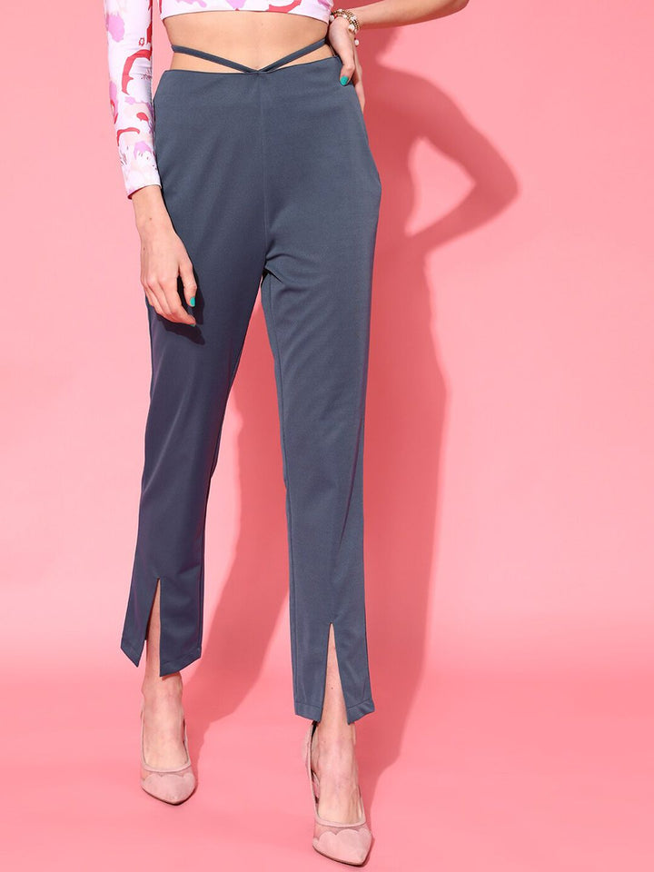 STREET 9 Women Blue Loose Fit High-Rise Trousers