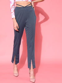 STREET 9 Women Blue Loose Fit High-Rise Trousers
