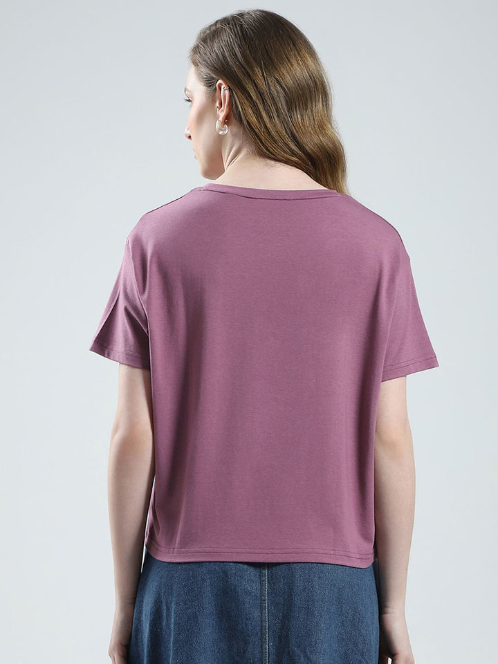 Monte Carlo Typography Printed Drop-Shoulder Sleeves Relaxed Fit T-shirt