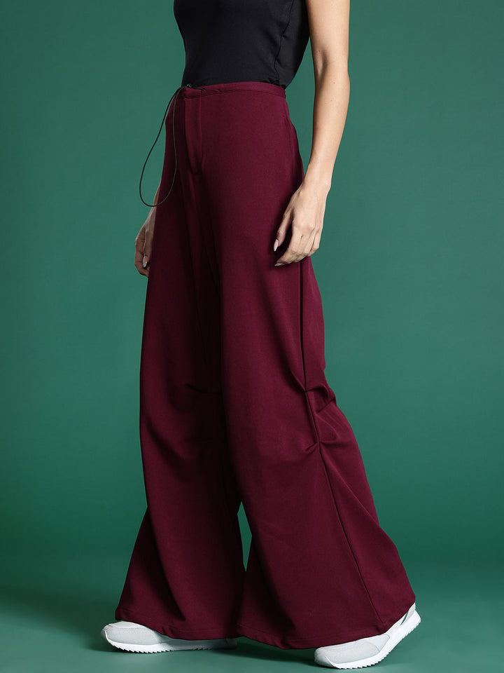 DressBerry Women High-Rise Bootleg Trousers