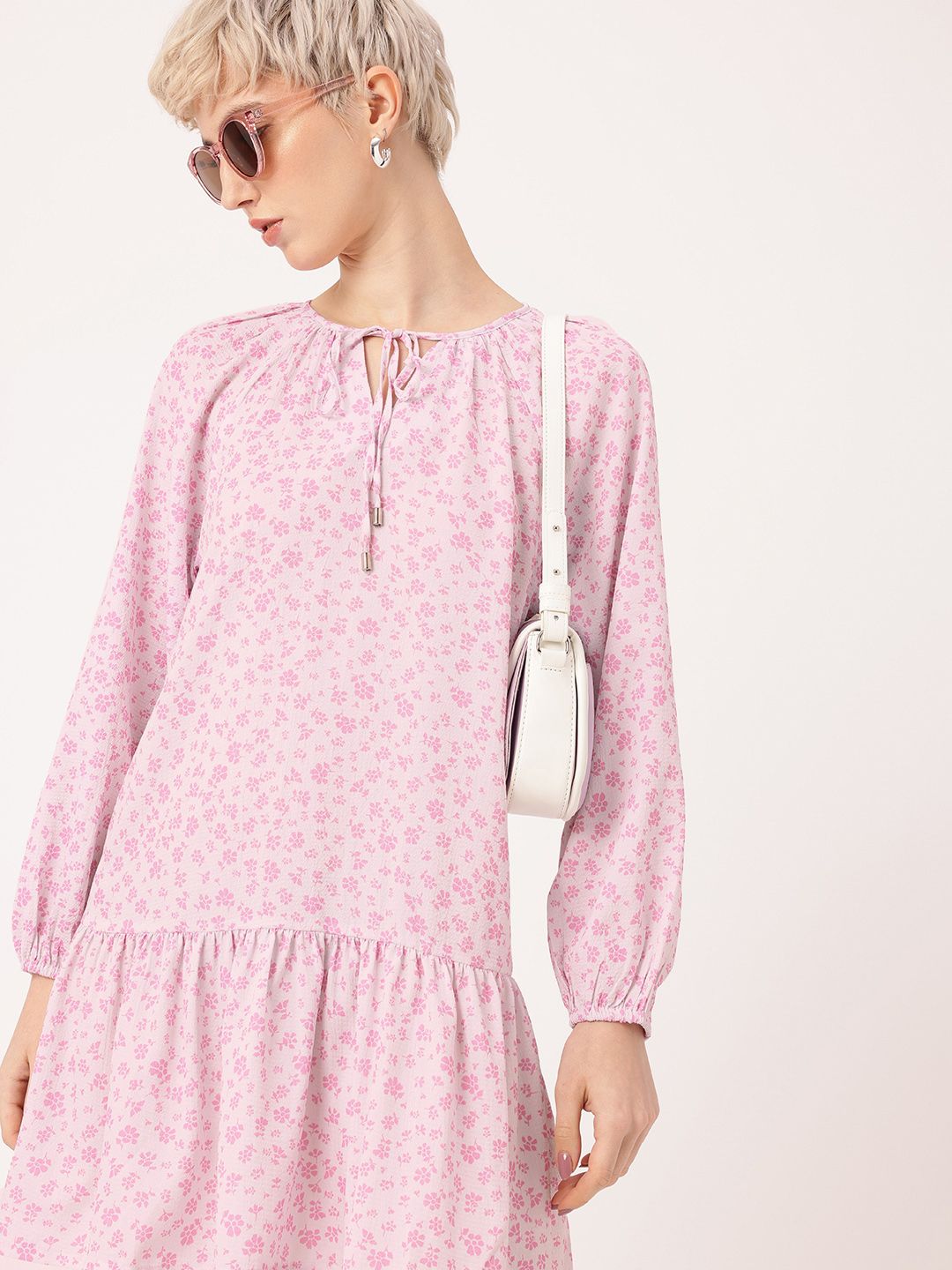 DressBerry Garden Glam Floral Printed A-Line Mini Dress