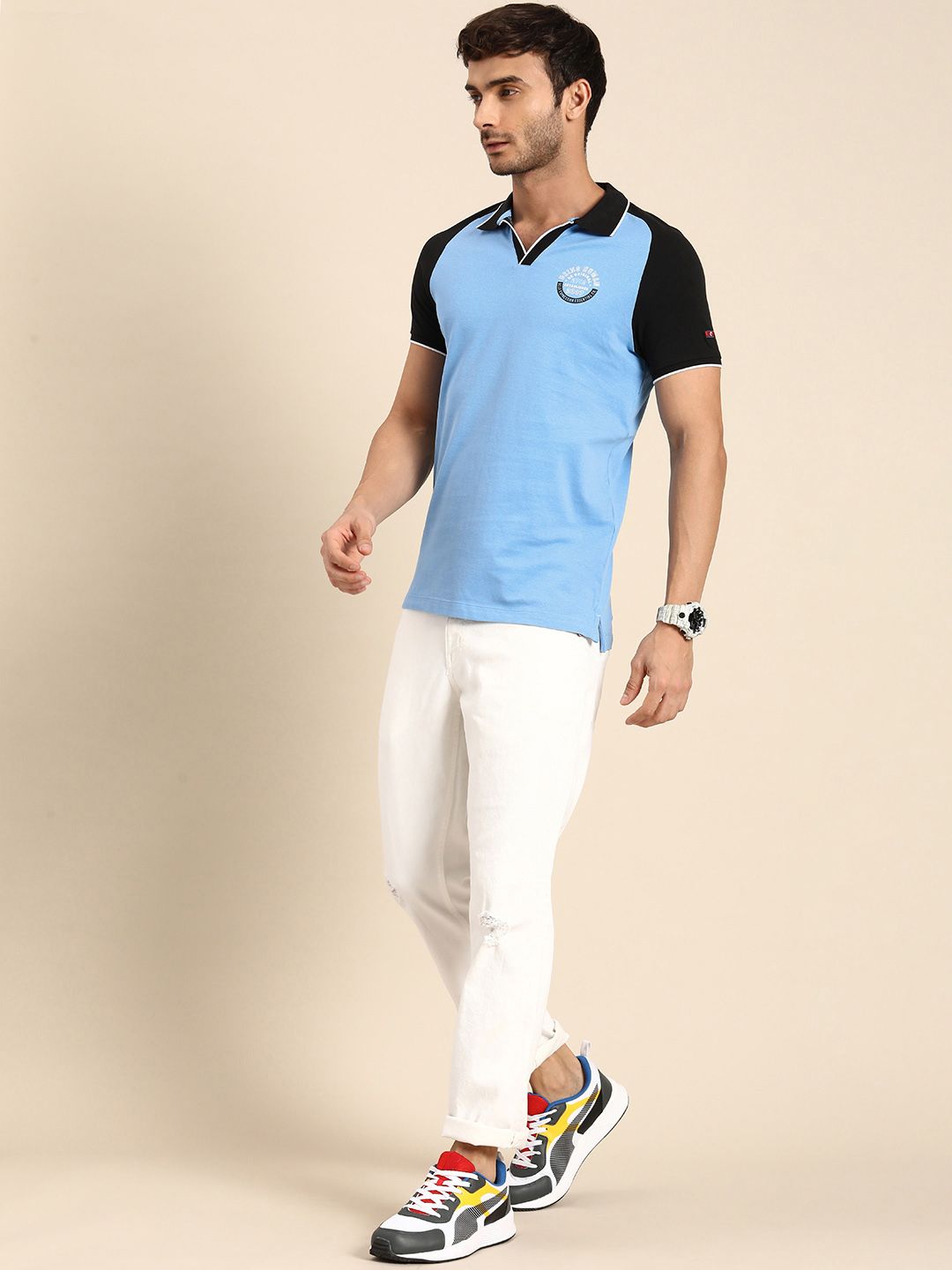 Being Human Polo Collar Pure Cotton T-shirt