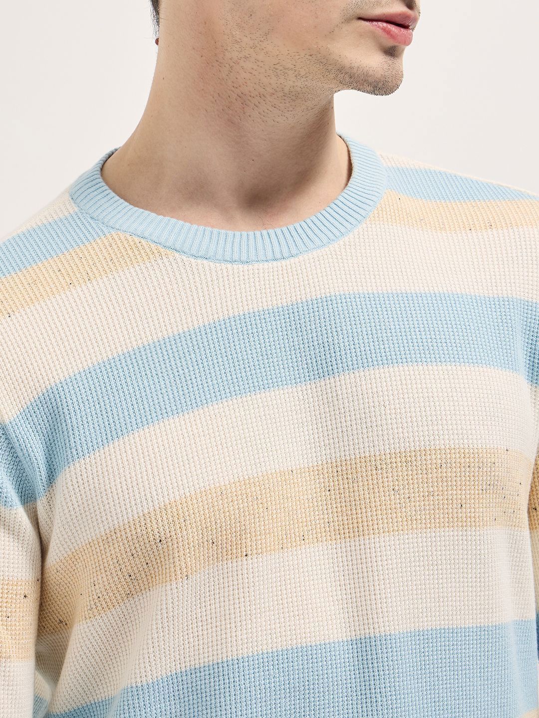 THE BEAR HOUSE Men Striped Slim Fit T-shirt
