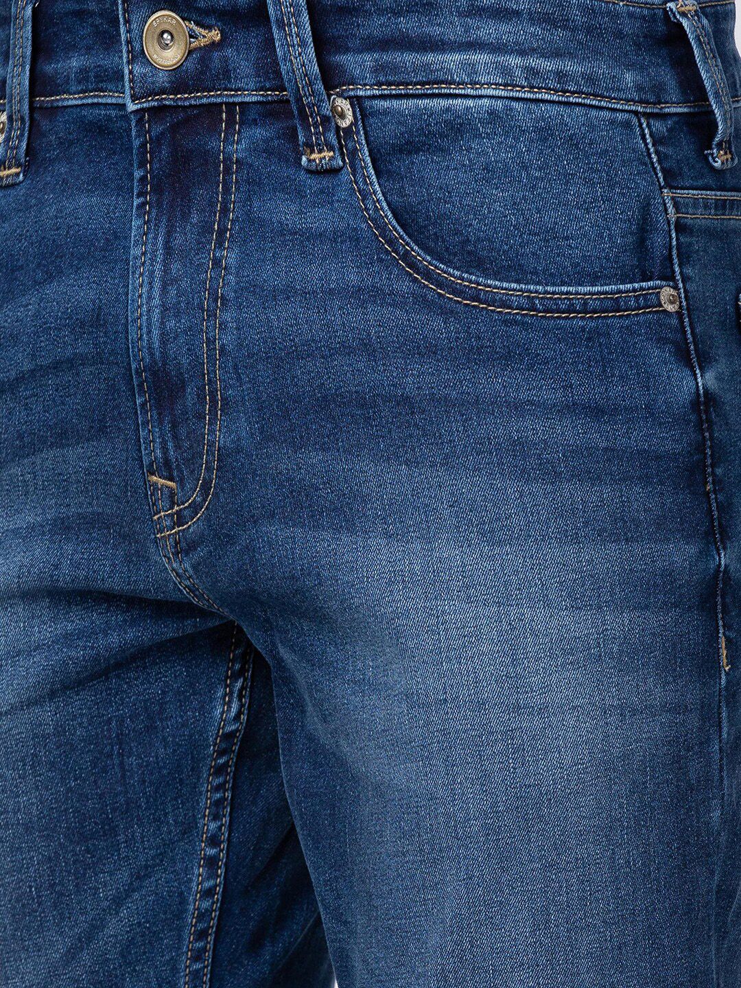 SPYKAR Men Slim Fit Low-Rise Light Fade Stretchable Jeans