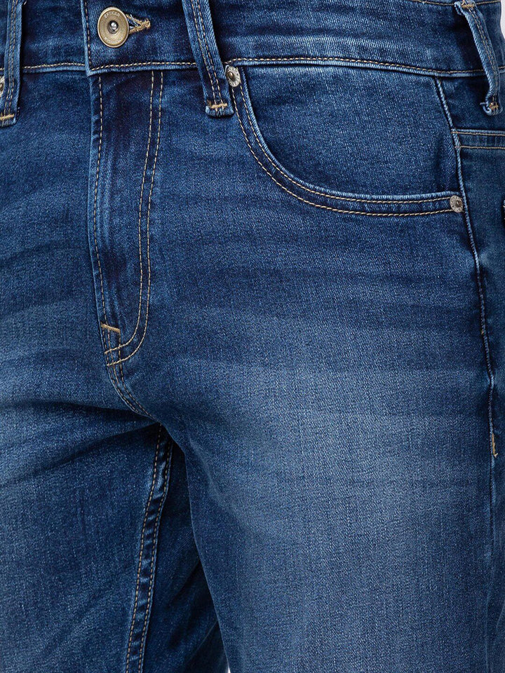 SPYKAR Men Slim Fit Low-Rise Light Fade Stretchable Jeans