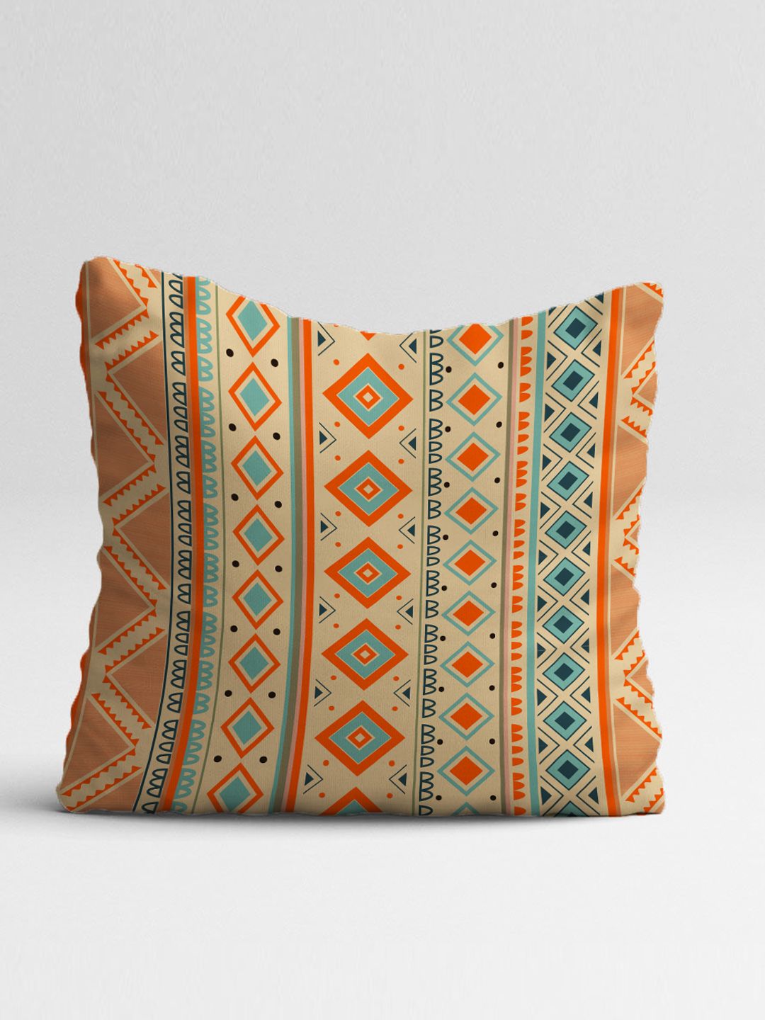 STITCHNEST Pack Of 2 Brown Printed Rectangle Cushion Covers