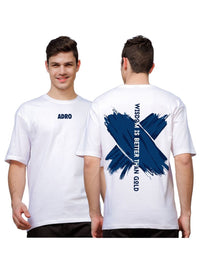 ADRO Men Typography Lengan Panjang Applique T-shirt