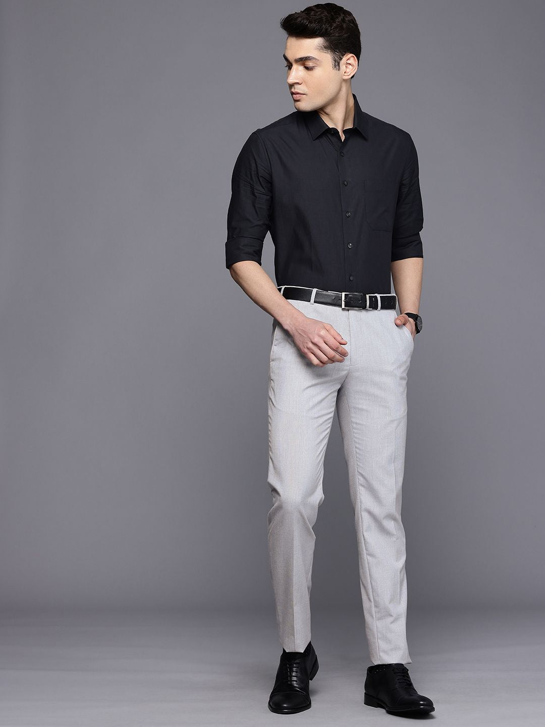 Raymond Men Slim Fit Formal Trousers