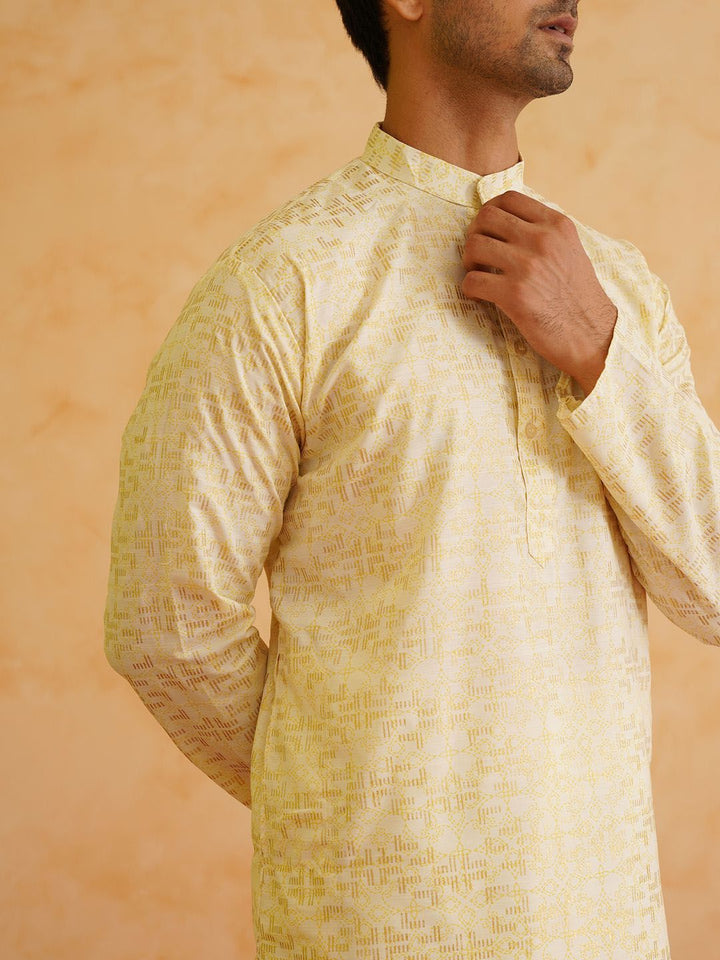 SOJANYA Woven Design Regular Pure Cotton Kurta with Churidar