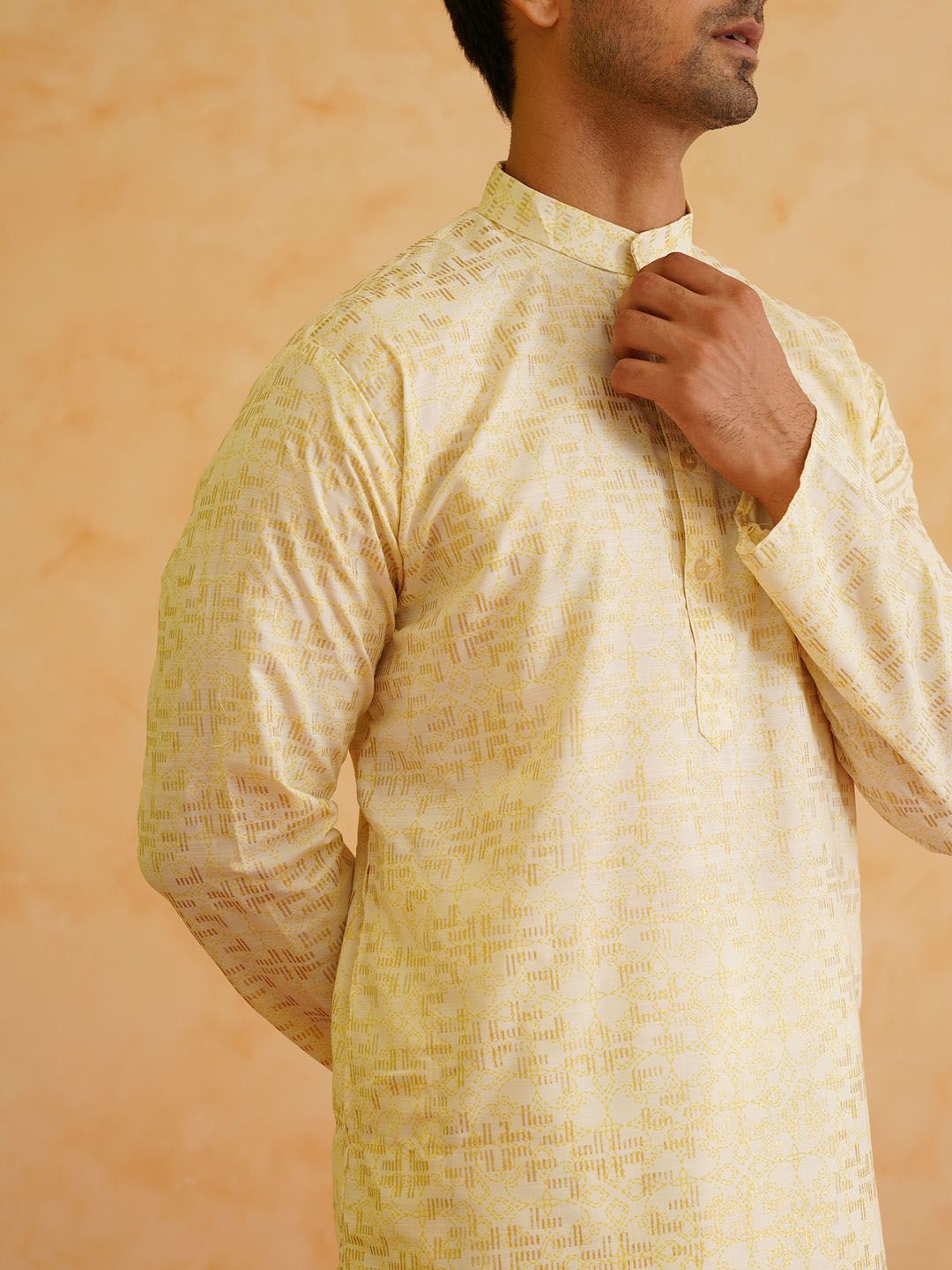 SOJANYA Woven Design Regular Pure Cotton Kurta with Churidar