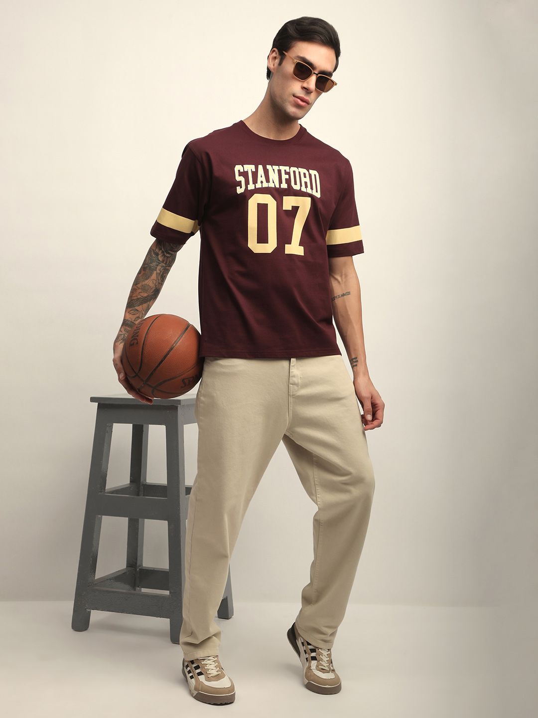 DILLINGER Men Short Sleeve Oversized Applique Printed Tshirt