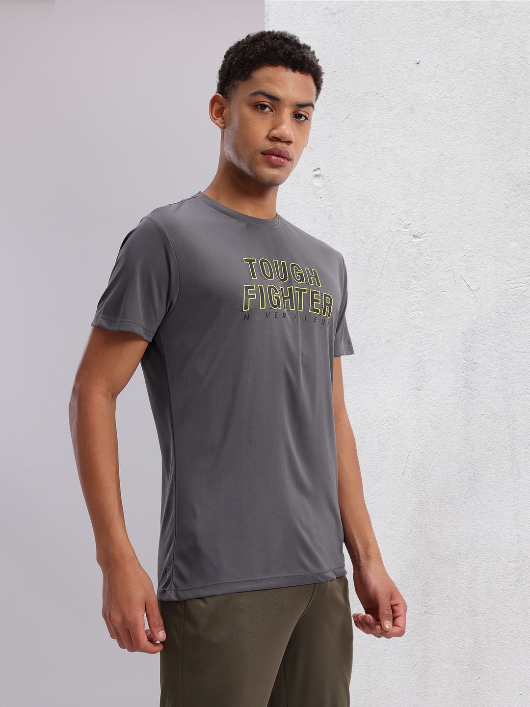 HRX by Hrithik Roshan Rapid-Dry Typography Print Training T-shirt